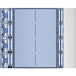 Bticino, Zubehör Gebäudesicherheit, Abdeckung für Ruftastenmodule von SFERA Aluminium, 8 Ruftasten
