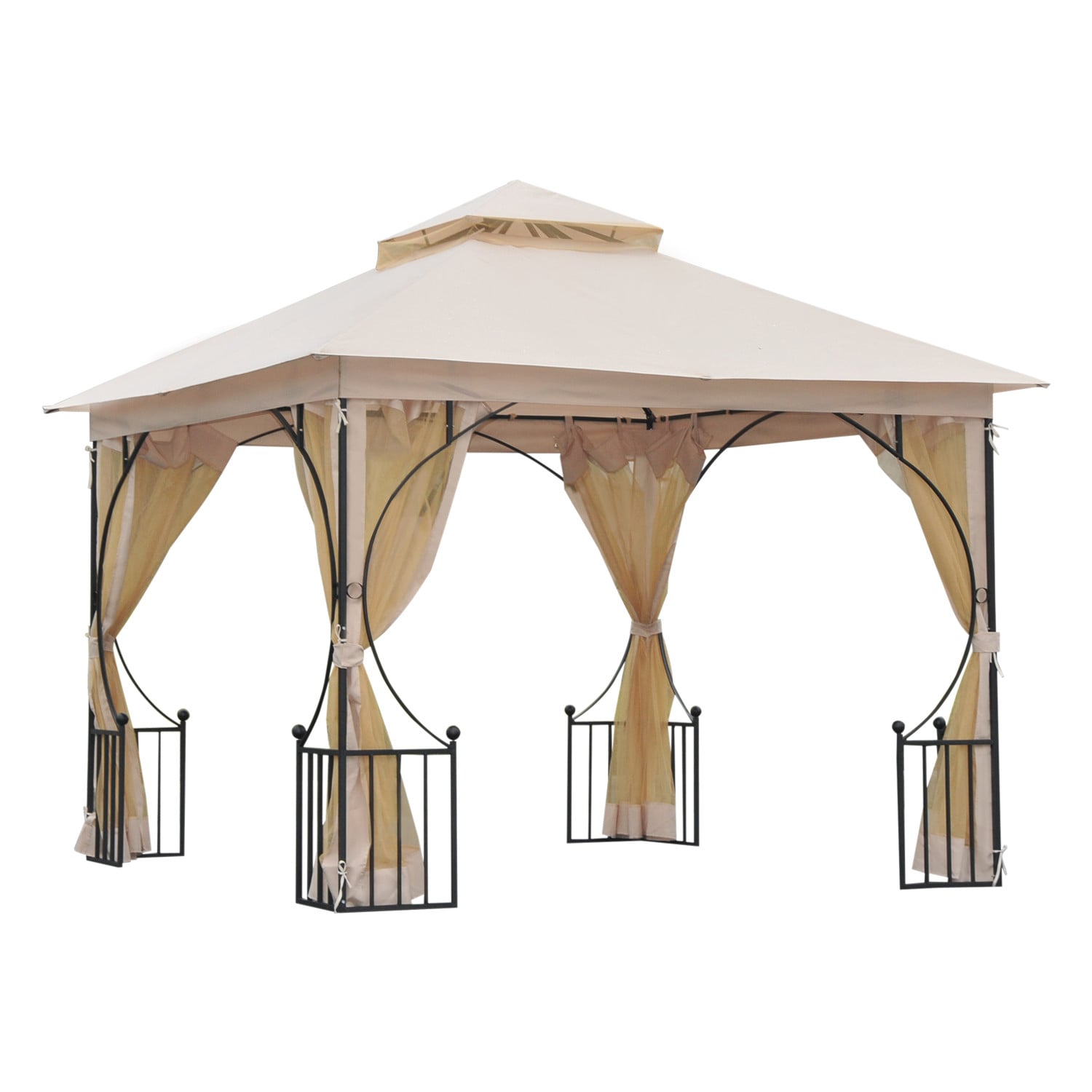 Outsunny Tuinpaviljoen waterdicht en UV-bestendig 3 x 3 m