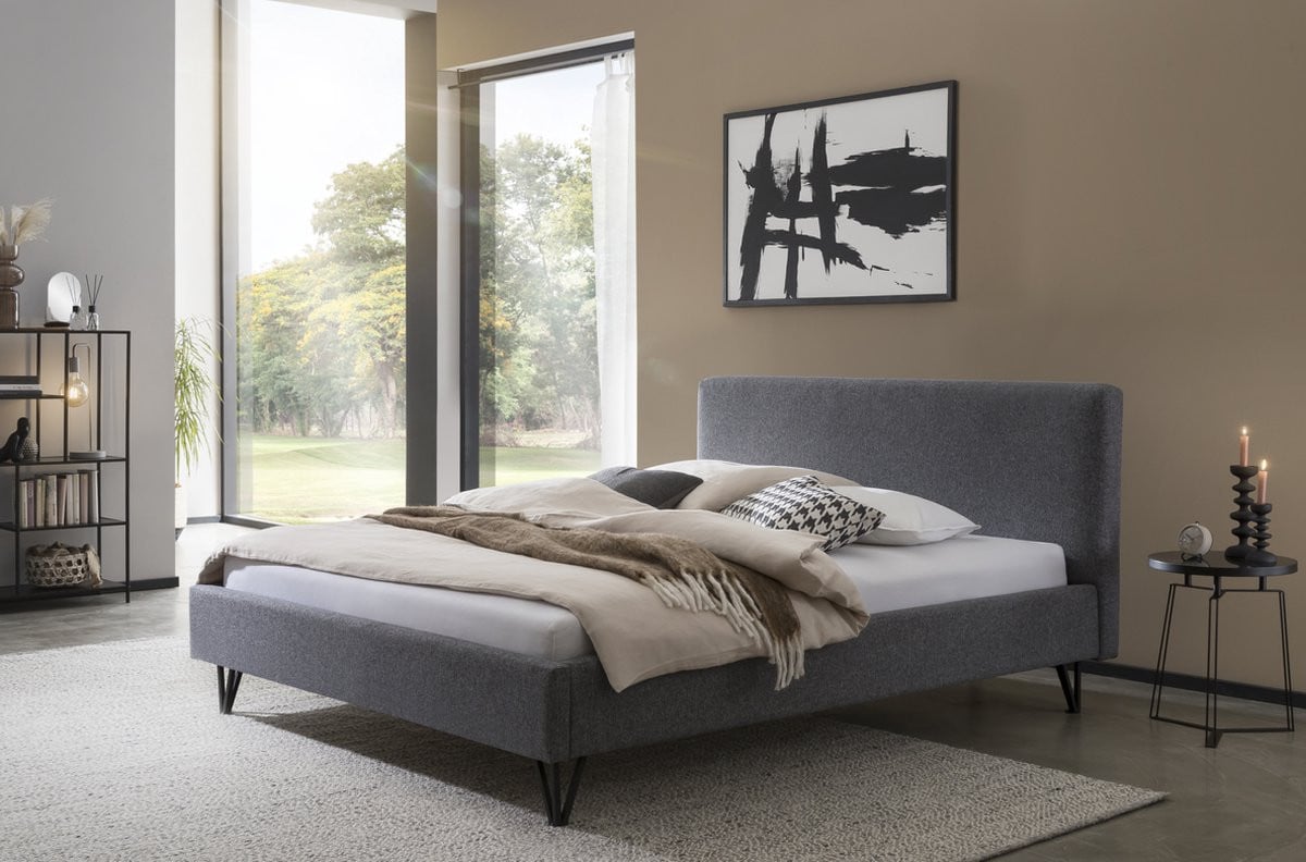 Bed Box Wonen Gestoffeerd Bed Torino 180x200 cm met opbergruimte