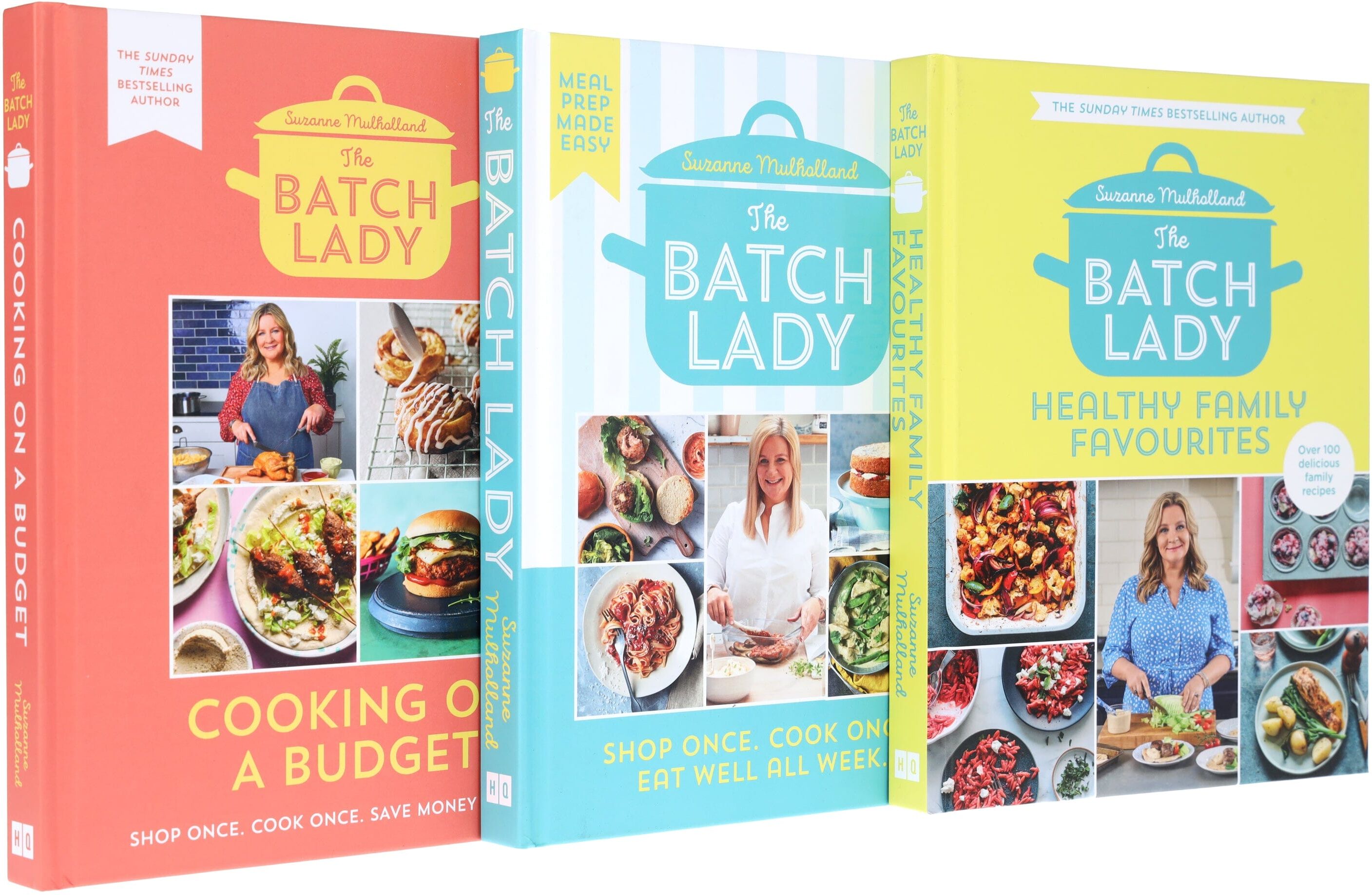 The Batch Lady Collection (The Batch Lady, Cooking on a Budget & Healthy Family Favourites) by Suzanne Mulholland 3 Books Set - Non Fiction - Hardback Hachette