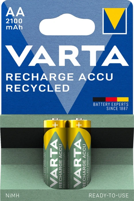 VARTA Recycled Akku Micro AA 2.100 mAh 2er Pack