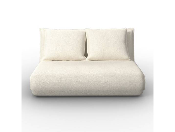 Schlafsofa Macy Weiß Bouclé