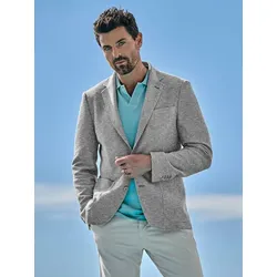 ENGBERS GERMANY Herren Sakko aus italienischem Garn Grau slim fit uni - 56