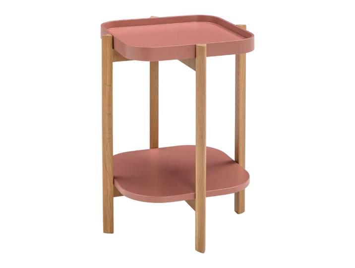 Klubtisch Olaf, Byyu, terracotta, Massivholz/MDF
