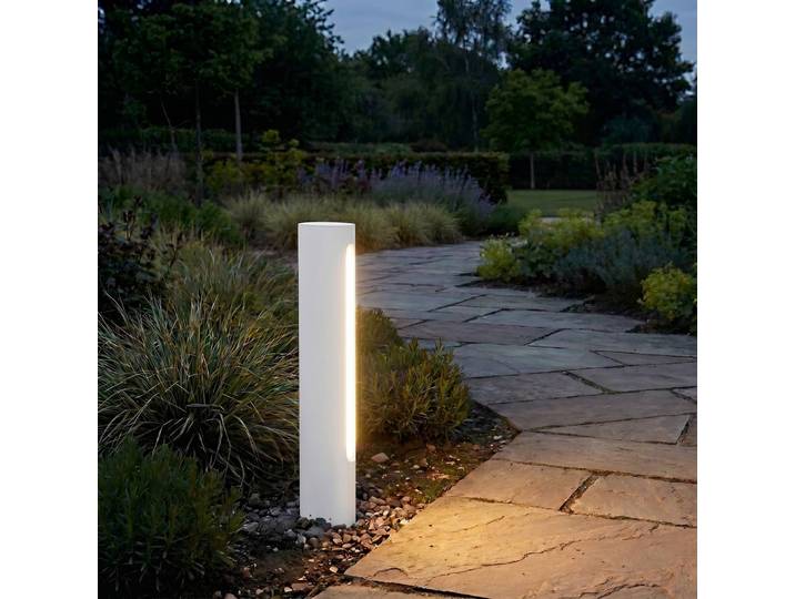 Lucande LED-Wegeleuchte Celiora, Höhe 45 cm, grau, IP65 Celiora, alu / grau / zink, Aluminium, Modern