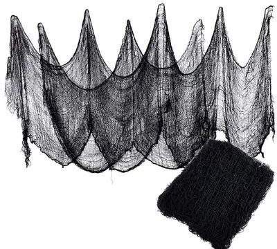 Uplift Picks Black Gauze Spider Web Halloween Decoration black 2 M