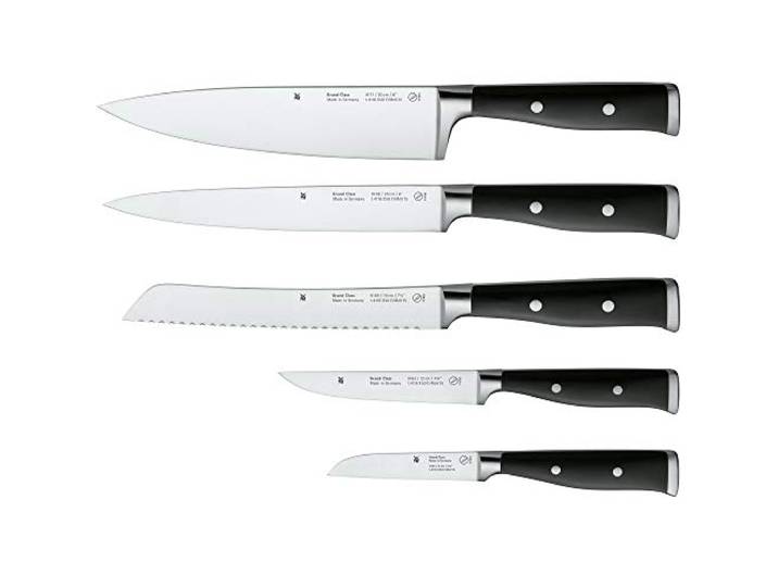 WMF Grand Class Messerset 5teilig, Made in Germany, 5 Messer geschmiedet, Küchenmesser, Performance Cut, Spezialklingenstahl
