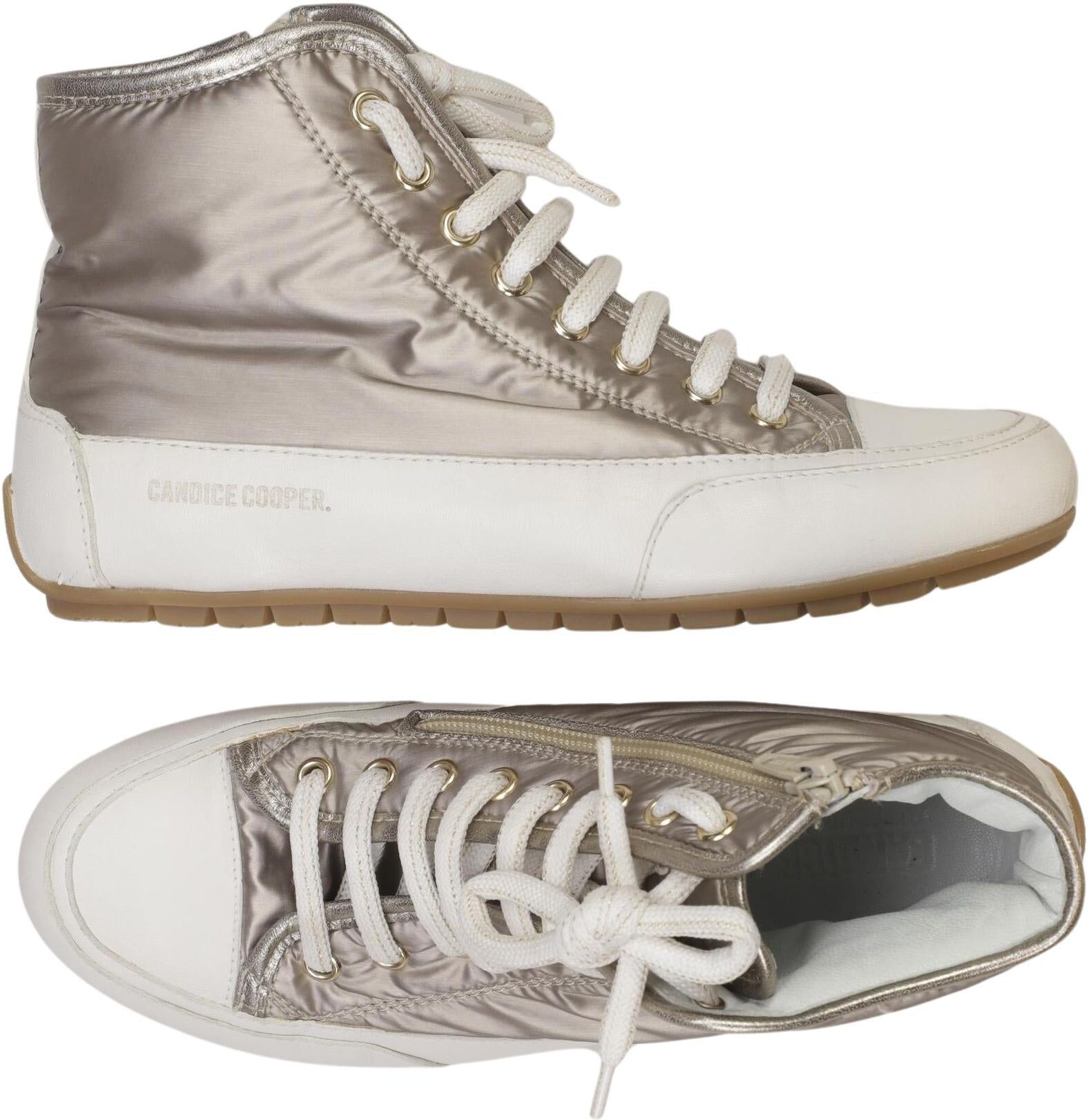 Candice Cooper Damen Sneaker, Silber, Gr. EU 36, Kunstleder / Leder - Second Hand