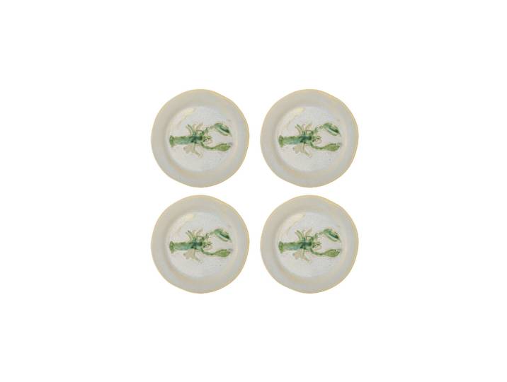 Assiettes (lot de 4) Ø21 cm en grès vert Hadden