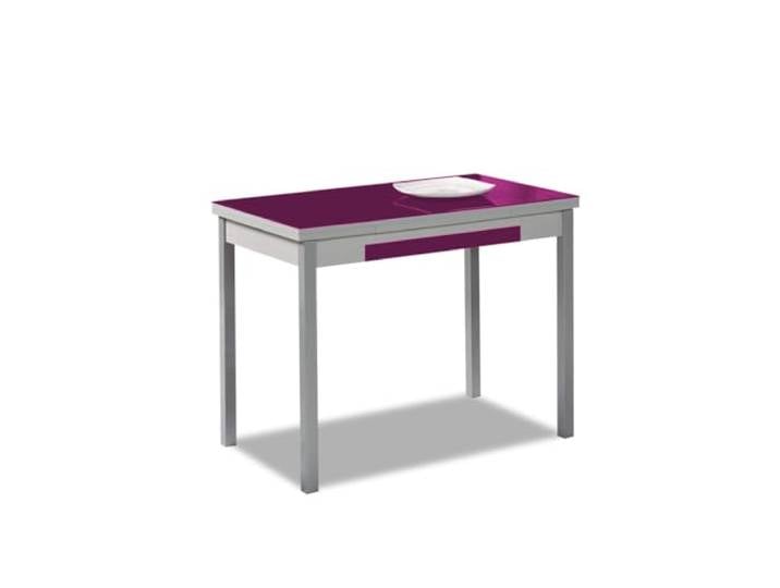 ASTIMESA Alas Cristal Küchentisch, Metall, Aubergine, 100 x 60 cm