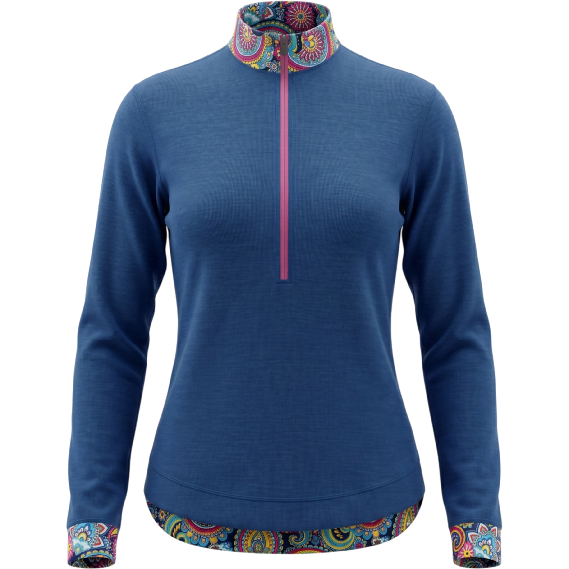 FreiSein TwistedSkyBlue Damen Langarm Unterhemden blau Größe S Lifestyle Hautfreundlich Merinowolle
