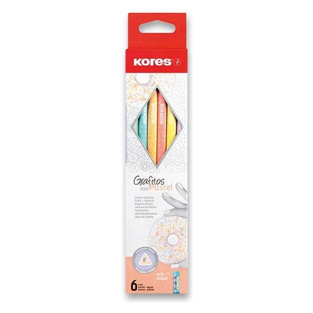 Magni Kores Bleistift 6er Grafitos Style Pastell 92803 (HB, 6x) (92803)