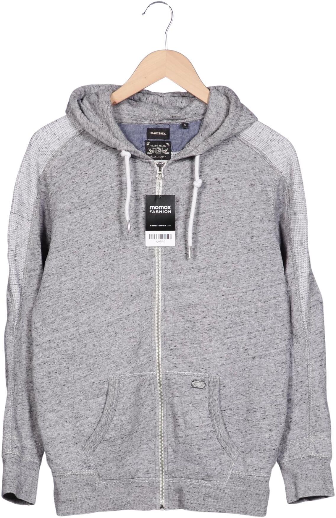 Diesel Damen Kapuzenpullover, Grau, Gr. S, Baumwolle - Second Hand
