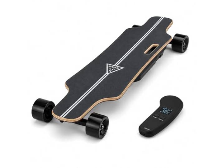 aigahealzhou Elektrisches Longboard Mit Dual Drive, 700W Leistung, 4 Geschwindigkeitsstufen, Cruise Control, Hochbelastbar Bis 150 kg, Robustes 7-Schicht Ahorn-Deck, Ideal Für Pendler & Freizeit 22km