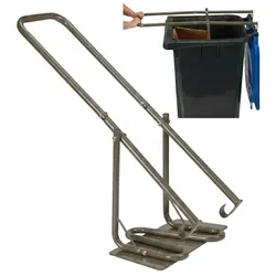 Relaxdays Müllpresse für die Mülltonne Braun