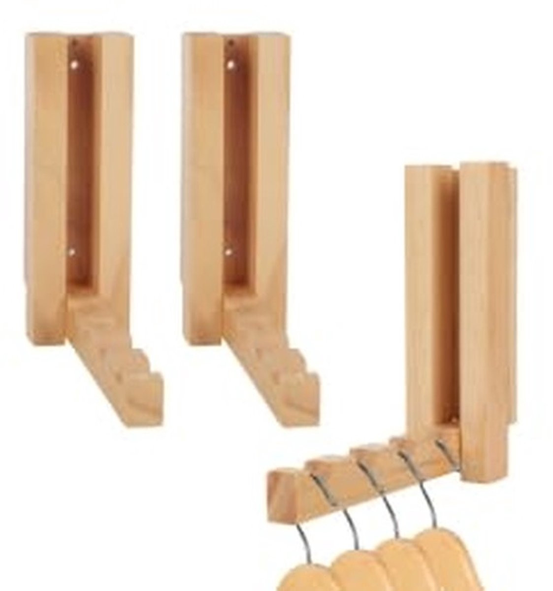 Omgoods Inklapbare Garderobehaken voor Wandmontage, 2 Stuks