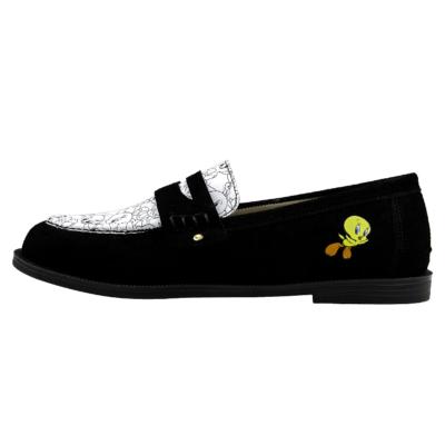 Loafer DOGO "Moriso Loafer Tweety Damen Halbschuhe", Damen, Gr. 36, Normalschaft, schwarz, Lederimitat, Schuhe Loafer, Handgefertigt