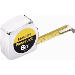 STANLEY Taschenrollbandmaß PowerLock L.8m B.25mm mm/cm EG II Ku.Automatic SB - 0-33-198