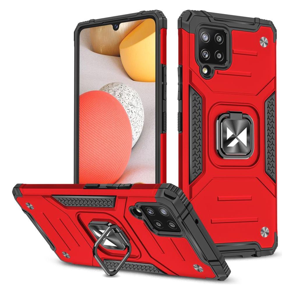 Wozinsky Ring Armor Case Kickstand Tough Rugged Cover for Samsung Galaxy A42 5G red (Samsung Galaxy A42 5G) (Wozinsky Ring Armor Samsung A42 5G Red)