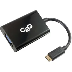 C2G HDMI Mini to VGA and Audio Adapter Converter Dongle (Mini HDMI), Video Adapter, Schwarz