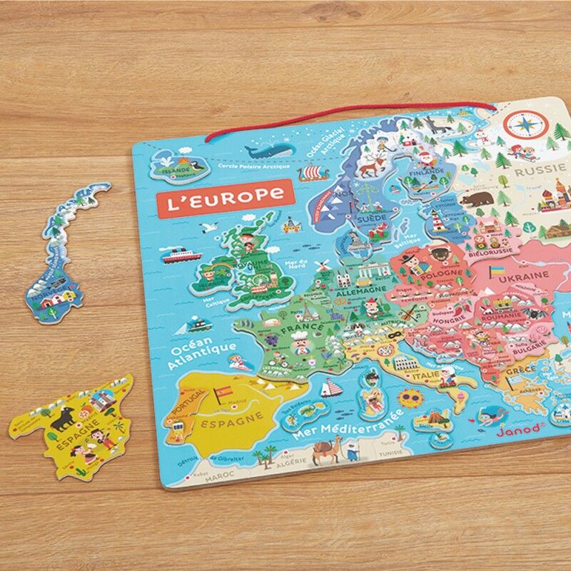 Carte d'Europe magnétique 40 pcs - Janod