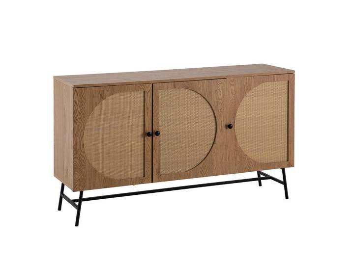 Mid.you Sideboard, Eiche, Metall, 140x80x39 cm, stehend, Wohnzimmer, Kommoden & Sideboards, Sideboards