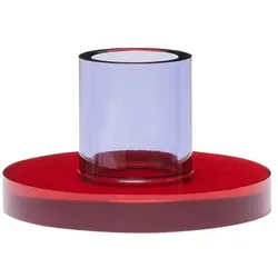 Hübsch, Kerzenständer, Astra Kerzenhalter Small - Blau Grün