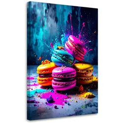 LEINWANDBILD Bunte Macarons 70x100cm