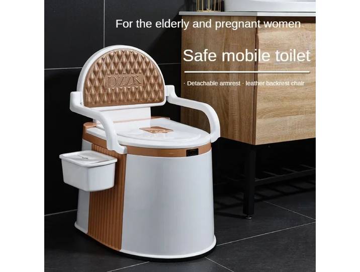 Seau d'urine portatif pour chambre à coucher, chaise de bassin de lit, toilettes assises confortables, assure l'accès et la dignité pour les utilisateurs avec la mobilité