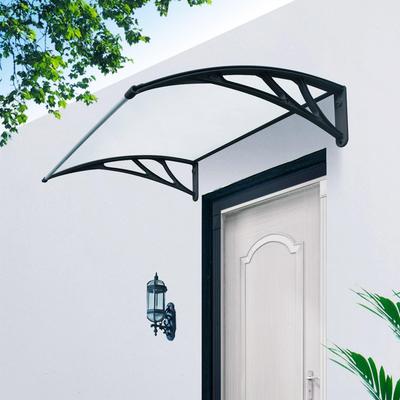 Wasabi - Vordach für Haustür 150x80 cm – 5,2 mm Polycarbonat – PVC Halterungen Anthrazit – Einfache Montage