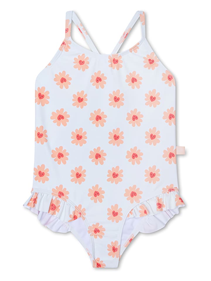 Swim Essentials Badeanzug ''Floral Love" in Weiß - 98/104