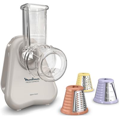 TEFAL Zerkleinerer "Fresh Express", beige (hellgrau), B:16,5cm H:28,2cm T:16,5cm, Zerkleinerer, 3 Funktionen (zerkleinern, schneiden, reiben), kompakt, made in France