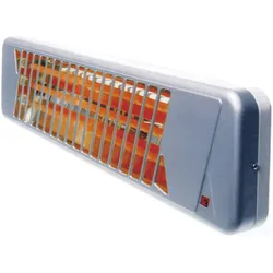Heller Quarzstrahler 800W 3Heizstufen QS 80, Heizstrahler, Weiss, Silber