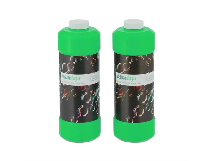 Seifenblasen Nachfüllflasche 1l 2er-Set Grün-Schwarz