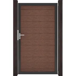 GroJa Solid Steckzaun Universal Einzeltor mit Anthrazitrahmen Terra