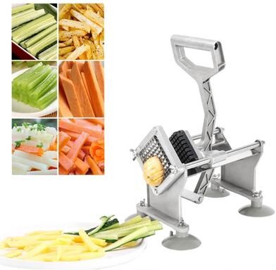 ROVSUN Vertical French Fry Cutter with 4Pcs Blades & 4Pcs Suction Cups & 2pcs Expansion Bolts
