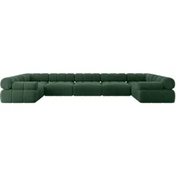 WOHNLANDSCHAFT modulares Sofa Birno-U3 - 475x190x70 cm Grün Cord