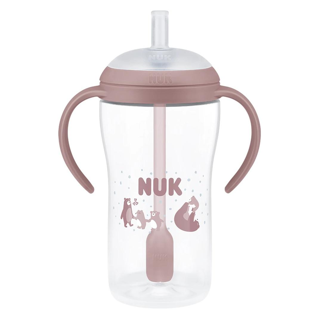 NUK Perfekte Passform Bärenflasche mit Strohhalm (260 ml) (66301116)