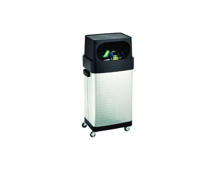 Primaster Mülleimer Primaster Abfalleimer Edelstahl 65 l mit Rollen