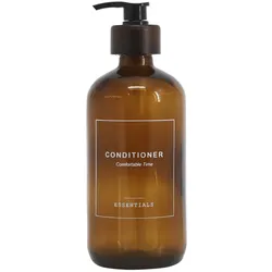 Chic Antique Flasche Spender mit Pumpe Conditioner Aufschrift, H21,5/Ø 7,5 cm 500 ml