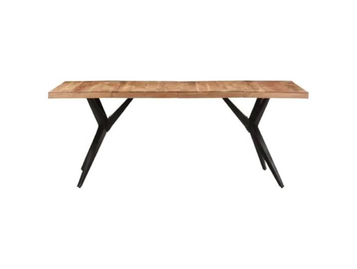 KGHERMDF Esstisch 200x90x76 cm Akazie Massivholz Stahlbeine Pulverbeschichtet, Stahlkreuzrahmen, Stabil, Langlebig, Küchentisch