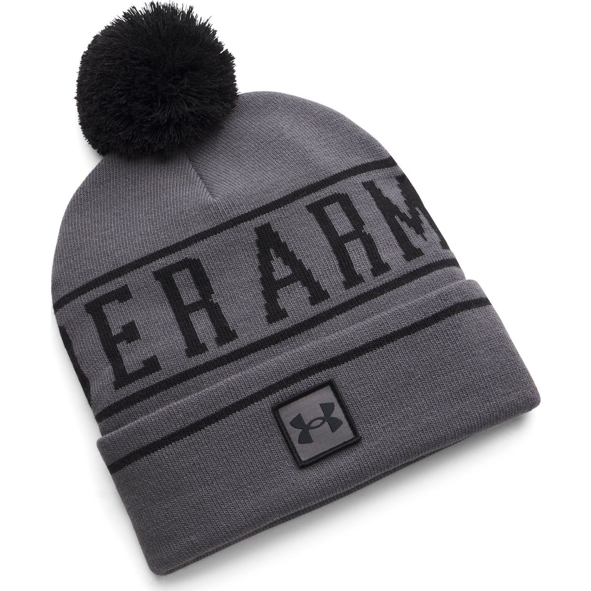 Under Armour M Halftime Pom Beanie gray black (025) OSFM 1386634-025-OSFM