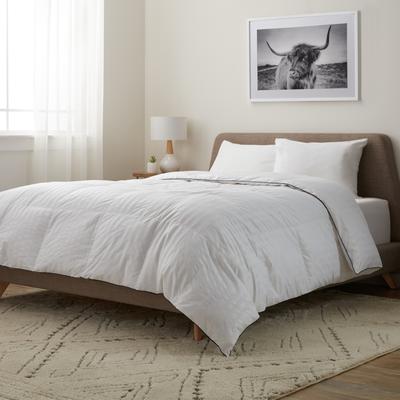 Blue Ridge Home Fashions Microfiber Pinstripe White Down Comforter