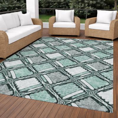 Addison Rugs Machine Washable Indoor/ Outdoor Modern Trellis Edina Chantille Rug