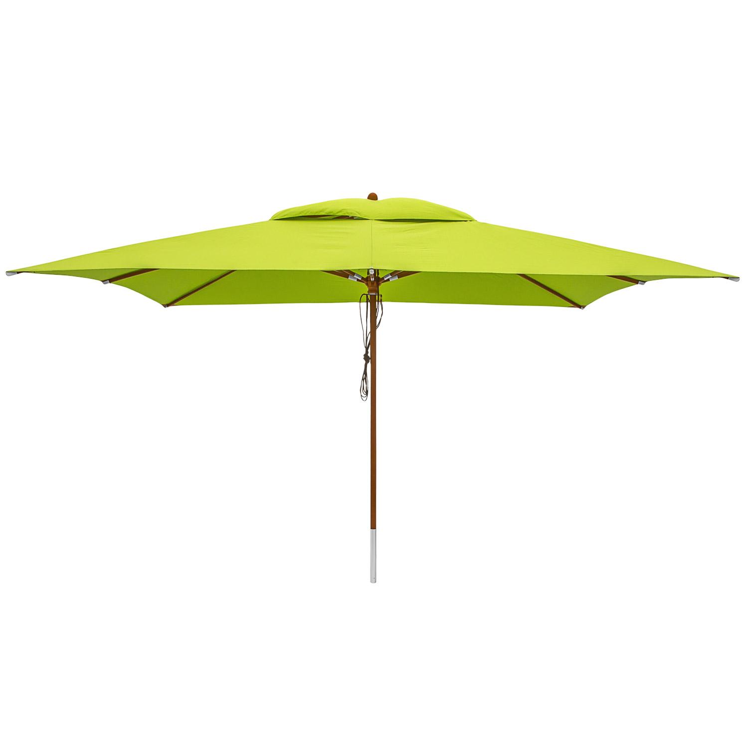 anndora Sonnenschirm 3x4m eckig Apfelgrün Winddach UV-Schutz - Apfelgrün / Limette