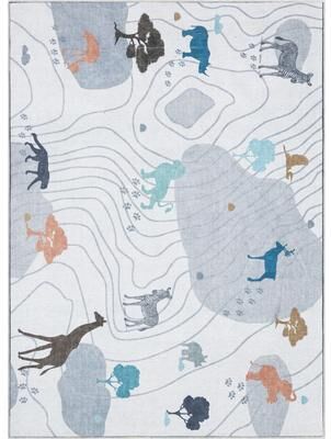 Well Woven Kids Rugs Safari Modern Machine Washable Area Rug