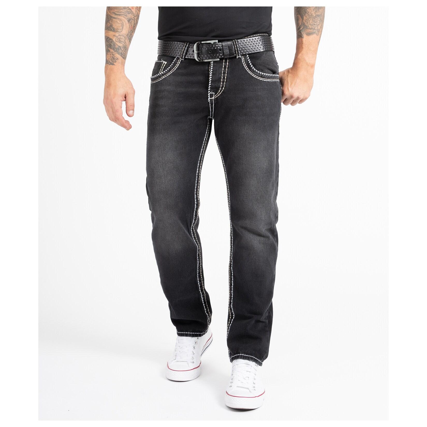 Rock Creek Jeans Comfort Fit dicke Nähte Loose Fit