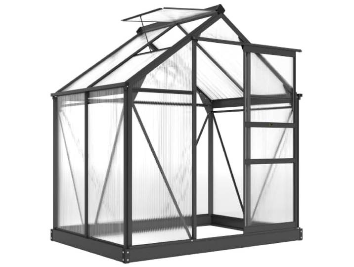 Outsunny Kas aluminium met dakraam 190x132x201cm grijs