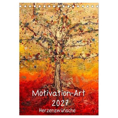Motivation-Art 2027 (Tischkalender 2027 DIN A5 hoch), CALVENDO Monatskalender