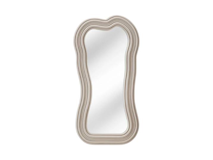 Asymmetrischer Design Wandspiegel „Alice“ Pastell Greige Invicta Interiors